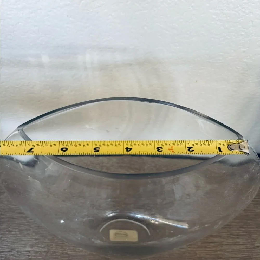 Large Round Slim Profile Glass Decor Vase